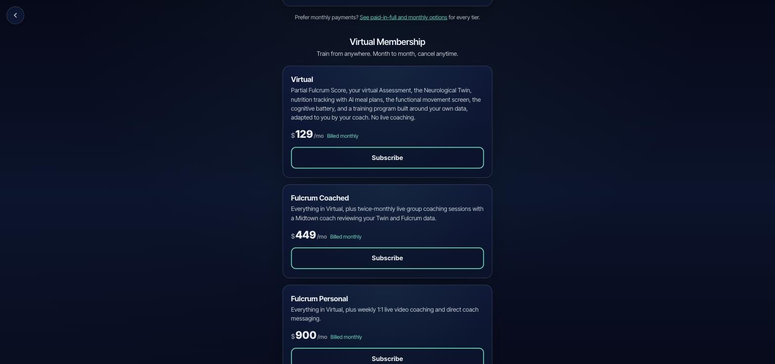 Virtual membership pricing